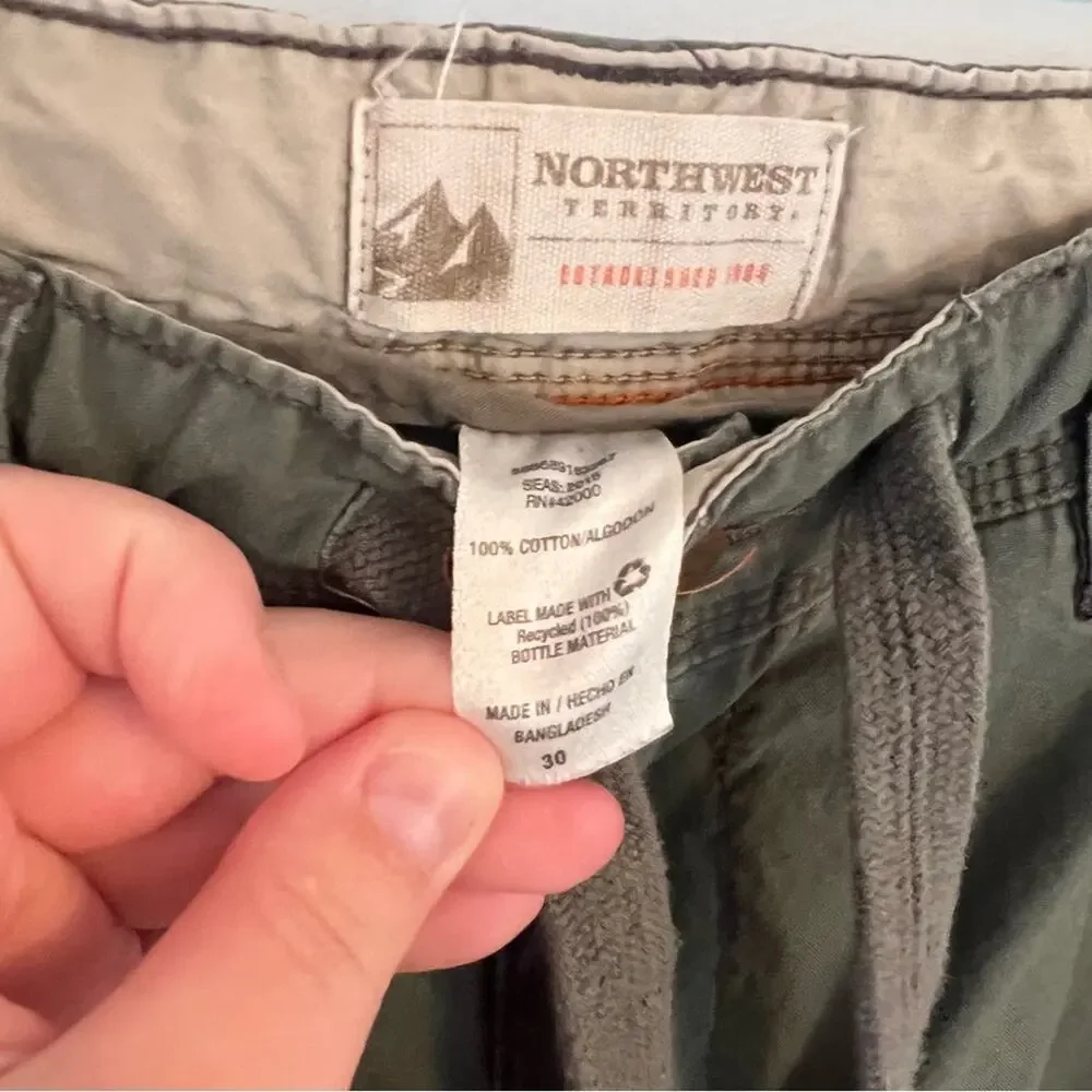Northwest Territory Military Green Cargo Shorts Men's Size 30 Army Green